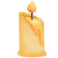 giallo candela ardente png