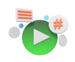 social medios de comunicación vídeo descripción hashtag png
