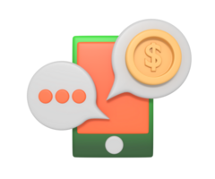 Financial Chat on phone png