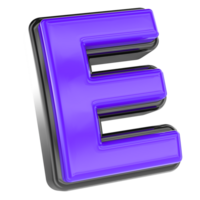 e font 3d rendere png