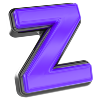 Z Font 3D Render png