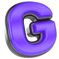 g Fonte 3d render png