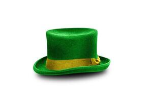 Green St. Patrick's Day hat isolated on white background. photo