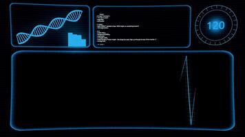 loopable Hintergrund ekg Elektrokardiogramm Impuls echt Wellenform. Gesundheit Forschung Bewegung Infografiken Technologie Wissenschaft Analyse video