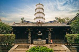 Dingguang Pagoda, aka white tower, in Fuzhou of Fujian, china photo