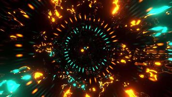 3d motion loop of tunnel epic abstract colorful futuristic spiral tunnel animation, 4K resolution, vj dj music endless loop background video