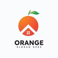 Orange logo design symbol. Vector illustration