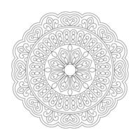 fácil diseño mandala para colorante libro página vector