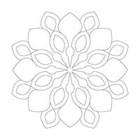 Simple Mandala design Coloring book page vector file