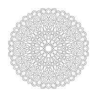 Peaceful Simple Mandala For Coloring Book Vector Design