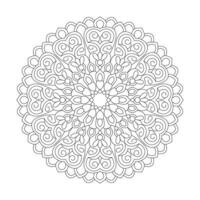 pacífico sencillo mandala para colorante libro vector diseño