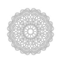 Tranquil territories Coloring book page Mandala design vector file