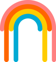 rainbow doodle boho icon png