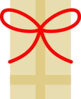 gift box with red ribbon bow icon png