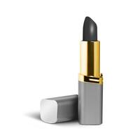 Black beautiful lipstick, isolated on white background photo