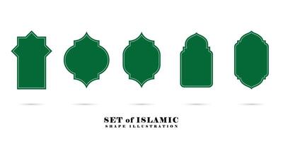 conjunto de islámico forma ilustración. silueta de islámico bolsa bueno usado para islámico diseño, etiqueta, firmar, pegatina, etc. vector