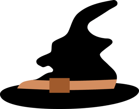 svart hatt häxa magi ikon png