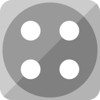 Face cube dot of game dice icon png