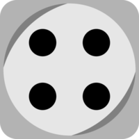 Face cube dot of game dice icon png