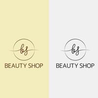 Bs Logo Manual Elegant Minimalist Signature Logo vector