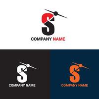 S letter logo and Modern travel logo vector