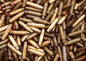 Shotgun cartridges close-up background photo