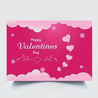 Valentines day banner vector