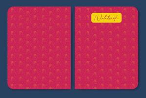 cover page templates based on women sketch seamless pattern. Magenta workbook, witchcraft notebook cover design. vector