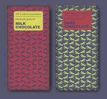 The original finest chocolate colorful package design label set. Modern typography and hand drawn hands sketch vector