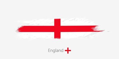 Flag of England, grunge abstract brush stroke on gray background. vector