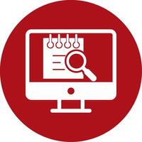 File Search Computer Vector Icon