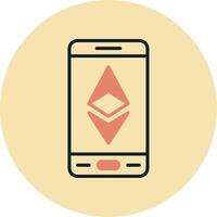 Ethereum Smartphone Vector Icon