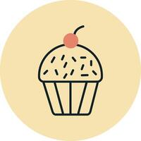 icono de vector de cupcake