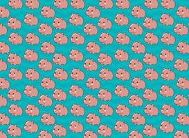 Cute hippo pattern vector illustration for children's backgrounds, books, fabrics