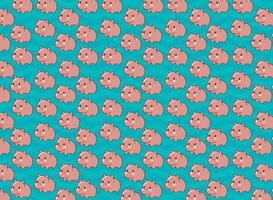 Cute hippo pattern vector illustration for children's backgrounds, books, fabrics