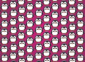 Penguin pattern, illustration, vector texture and background