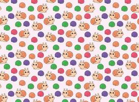 Snail pattern, vector illustration, background, fabric texture cute pattern