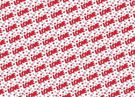 Love pattern, with love text and hearts, background, texture for fabrics, backgrounds, etc. vector