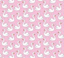 Swan pattern background, for backgrounds, textures, fabrics, pattern with swan couple with a very harmonious color palette vector