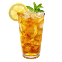 ai genererad iced citron- te isolerat på transparent bakgrund png