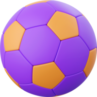 Football or soccer ball, 3d illustration elements of school supplies png