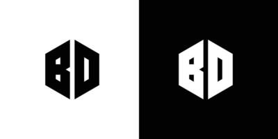 Letter BD Polygon, Hexagonal Minimal and Trendy Professional Logo Design vector