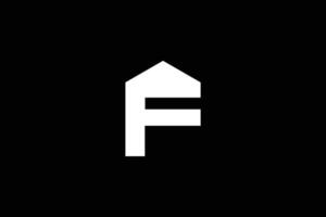 letra F hogar logo diseño modelo vector