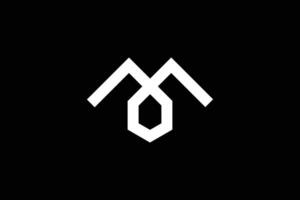 letra metro hogar logo diseño modelo vector