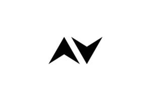 letra AV logo diseño modelo vector