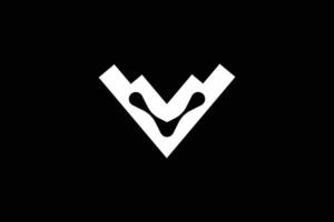 letra v tecnología logo diseño modelo vector