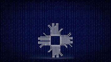 The electronic logic on digital background for technology concept 3d rendering. photo