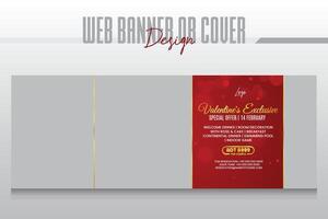 Valentines day banner design template vector