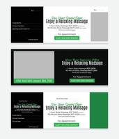 spa coupon template and Spa treatments discount voucher set vector