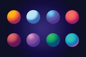 vector conjunto de vistoso esfera pelotas